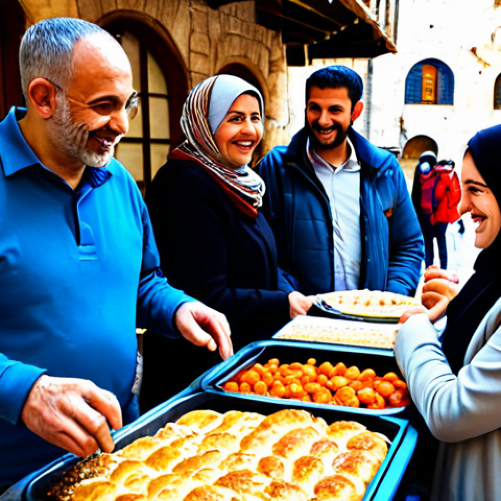 이스라엘의 유대교 기념일 - Hanukkah Food Tour in Jerusalem**
"A vibrant scene of a Hanukkah food tour in Jerusalem, featuring ...