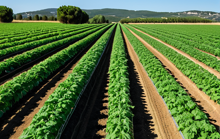 이스라엘의 농업 혁신 - Drip Irrigation Innovation**

"A lush green field in Provence, France, showcasing rows of healthy to...