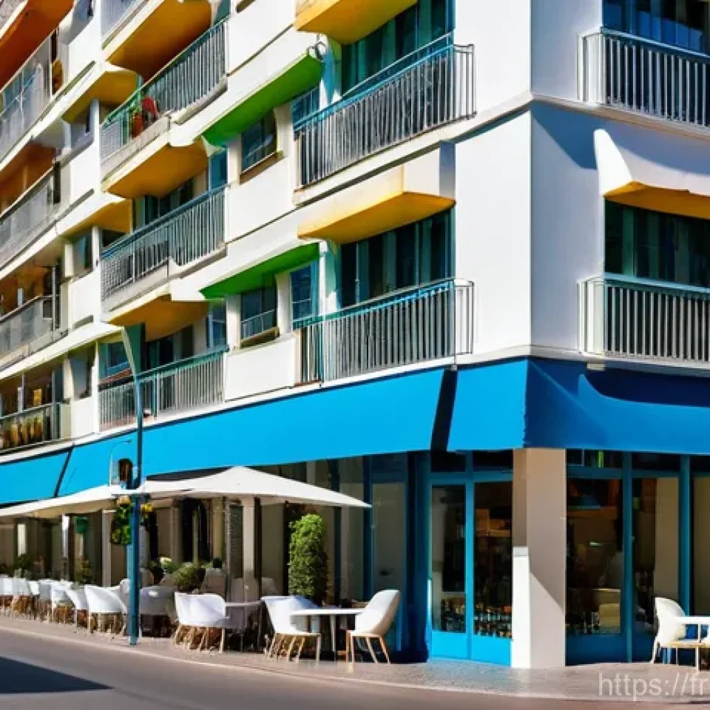 이스라엘의 주요 도시 텔아비브의 특징 - **Prompt: "A vibrant, sun-drenched scene on Rothschild Boulevard in Tel Aviv, showcasing the iconic ...