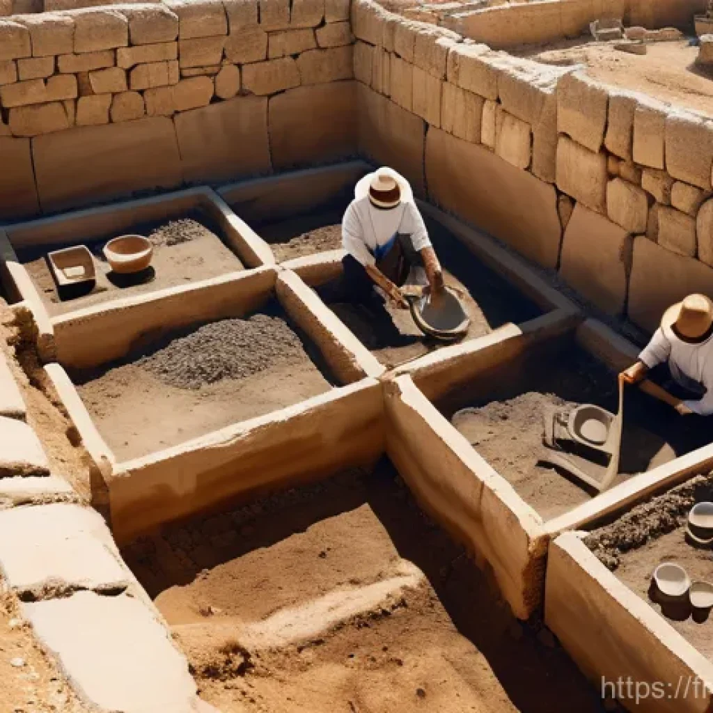 이스라엘 고고학의 세계적 중요성 - **Prompt:** "A vibrant, hyper-realistic image of an archaeological team meticulously excavating a de...