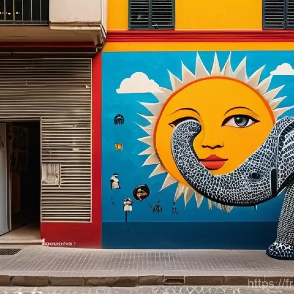 이스라엘의 문화 예술과 지역 특색 - **A vibrant street art scene in Tel Aviv's Florentin neighborhood.** The image captures a lively, su...