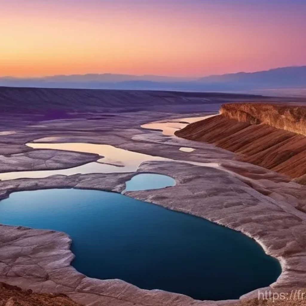 이스라엘의 자연보호구역과 에코투어 - **Prompt:** A serene and expansive landscape of the Judean Desert during a vibrant sunset. The sky i...